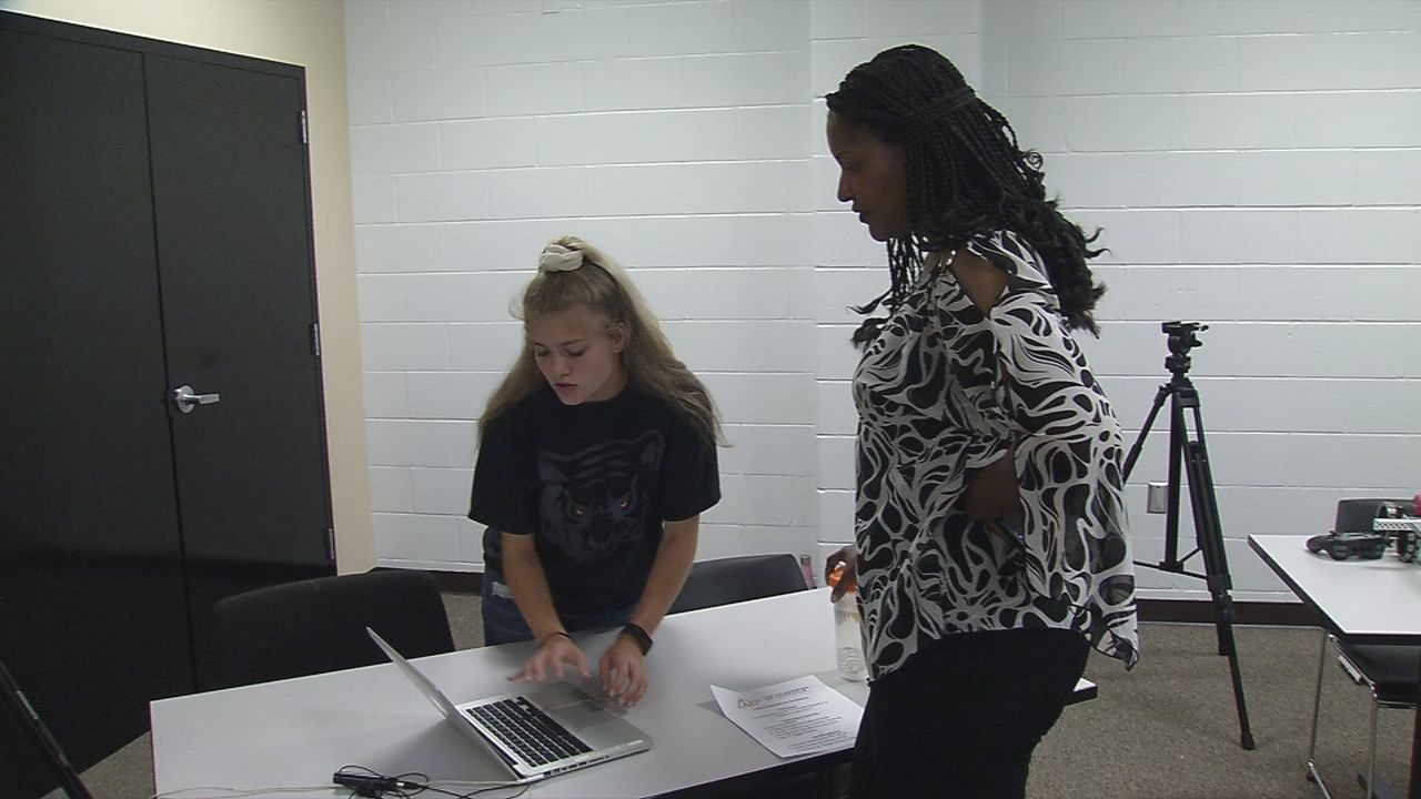 Fern Creek student at computer